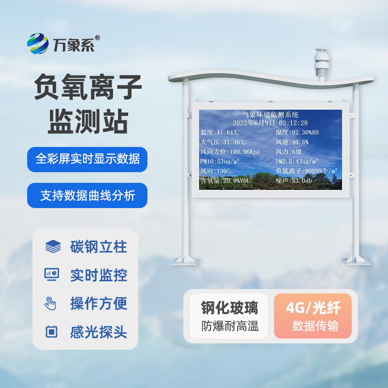全彩屏負(fù)氧離子監(jiān)測站
